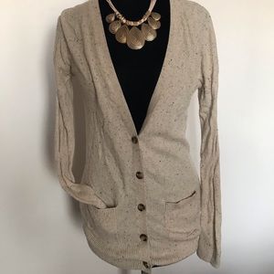 Mossimo Supply Co Cream Speckled Cardigan